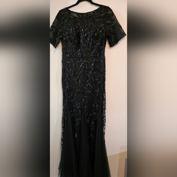 Ever Pretty Black Sequin Leaf Maxi Dress - Picture 1 of 6
